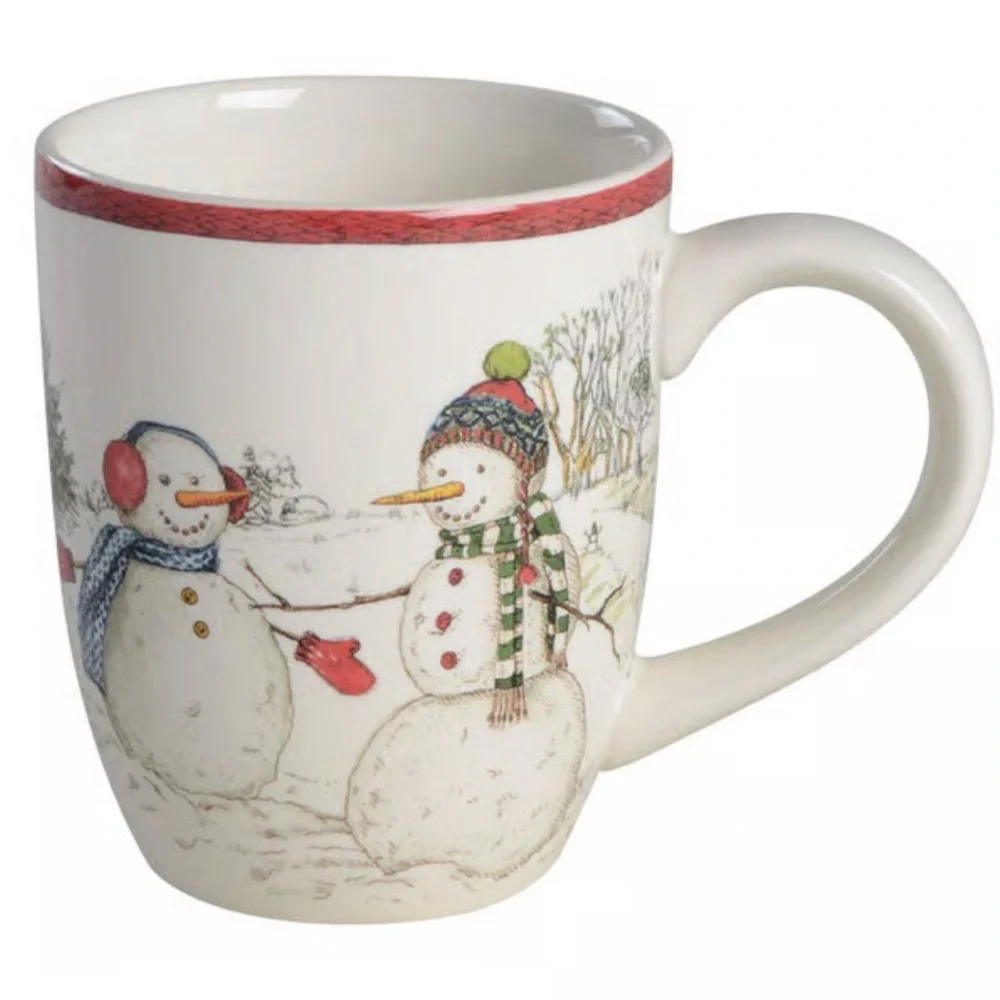 RARE Circa~2004 Williams Sonoma Snowman Coffee Mug Cocoa Mug 14oz NWOT